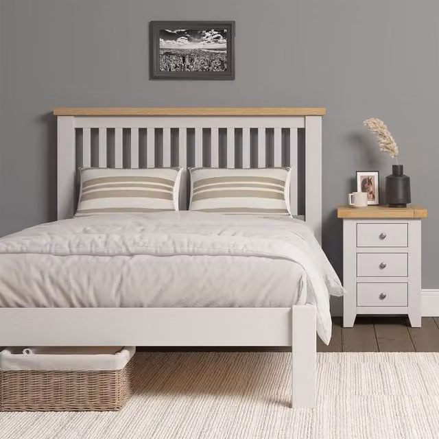 Seconique Windsor Double Bed Low Foot End in Ivory – 1