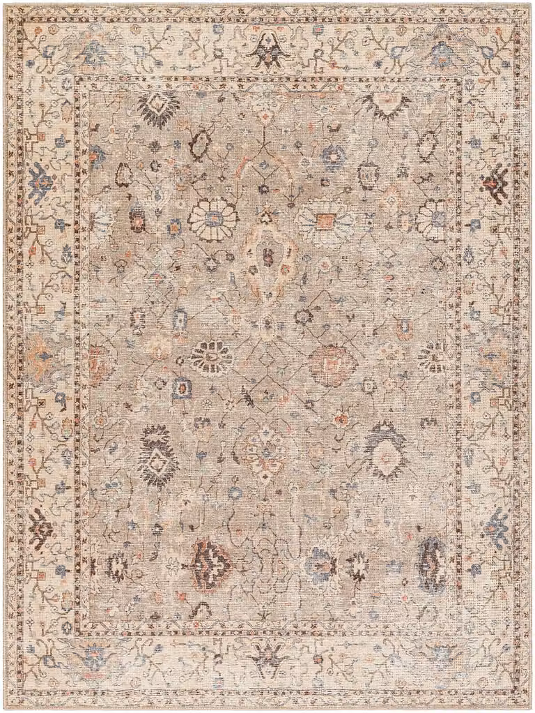 Livabliss Davine Woven Boho Traditional Rug in Grey, Brown and Blue, W/D/H: 120 x 170 cm
