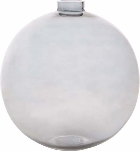 Orsina Bottle Design Glass Vase in Transparent Grey by Interiors by Premier