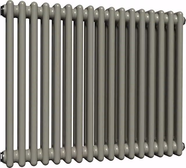 Lux Heat Horizontal Column Radiator in Dark Sage, H 78.5 cm x W 60 cm