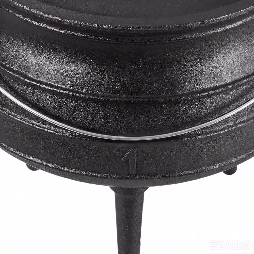 Garden Sanctuary Black Uncoated Cast Iron Casserole with Glass Lid – 4