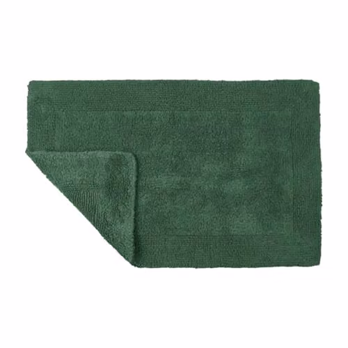 Allure Bath Fashions Elegance Reversible Heavyweight Cotton Bath Mat in Dark Green, W: 53 cm, D: 85 cm – 3