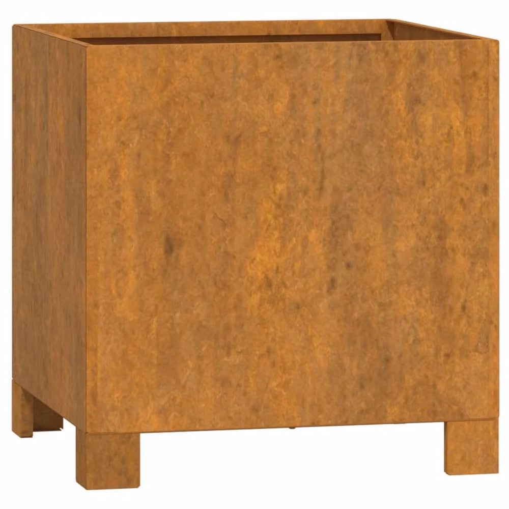 Berkfield Home Rusty Corten Steel Planters with Legs, 2 Pieces, Brown, W: 32 cm, D: 30 cm, H: 33 cm – 4