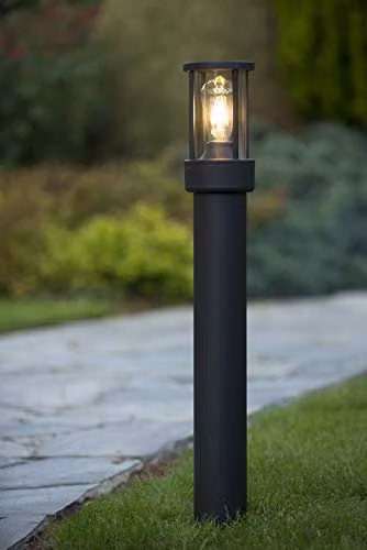 Lucide Lori Anthracite Aluminium Bollard Garden Light with Dusk Sensor and E27 Socket – 2
