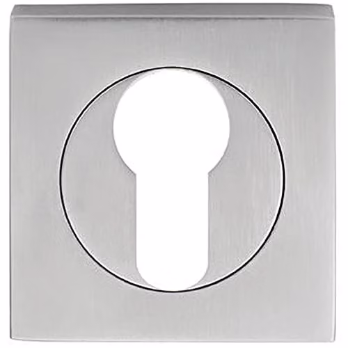 Loops Square Euro Profile Escutcheon with Concealed Fix in Chrome