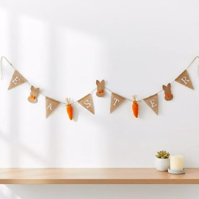 Garden Greatness Multicolour Easter Spring Textile Pennant Bunting Garland
