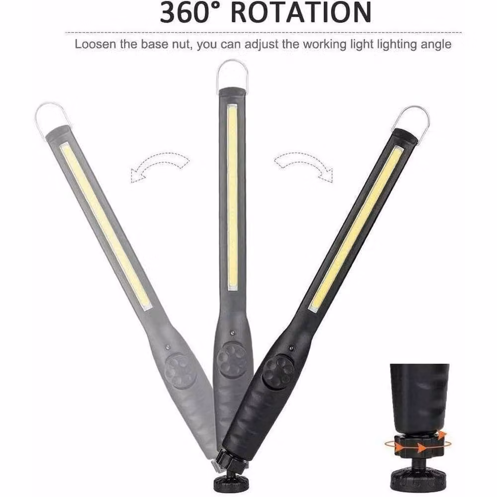 SPETLEK Rechargeable Cordless LED Work Light with Magnetic Base in Black – 3