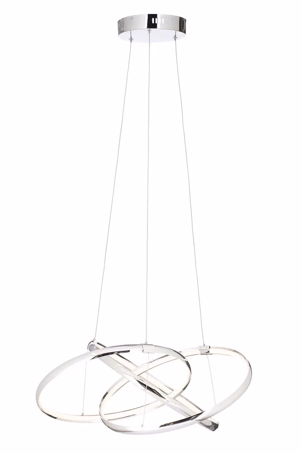 BHS Lighting Sola LED Ring Pendant Ceiling Light in Chrome Silver – 2