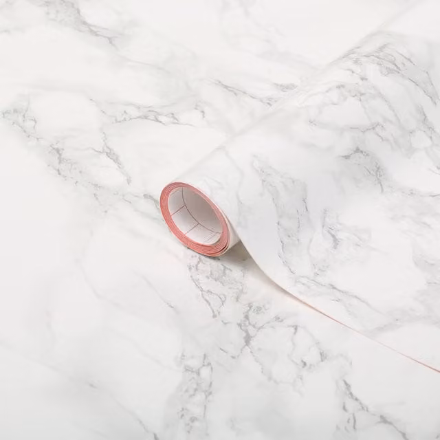 d-c-fix Marble Grey Effect Self Adhesive Vinyl Film in White