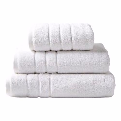 Allure Bath Fashions Fluffy Cotton Bath Towel in White and Silver, W: 70 cm, L: 130 cm – 1