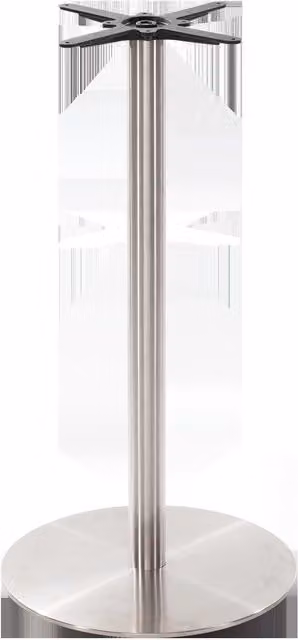 netfurniture Round Stainless Steel Table Base in Silver, Diameter: 105 cm