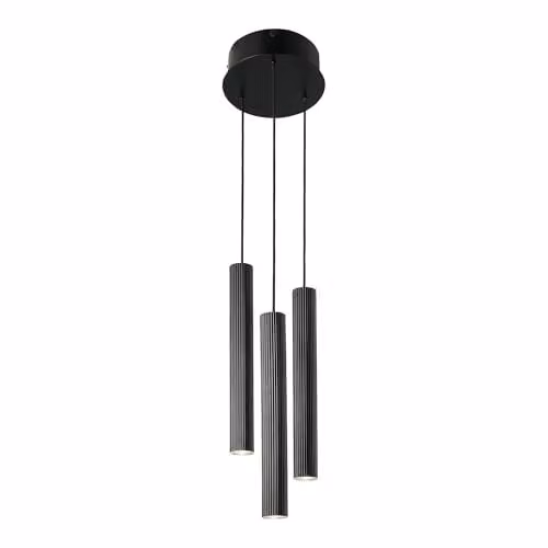 Nordlux Vico Modern Black Metal Cylinder Pendant Light with Height Adjustable GU10 Mains Connection – 1