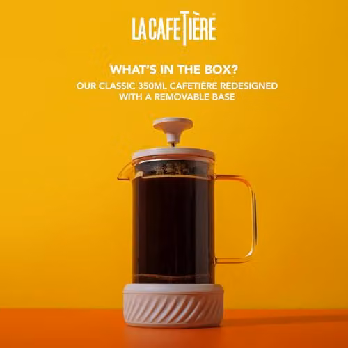 La Cafetiere Zero 3 Cup French Press Cafetiere with Removable Base, Latte Brown, 350ml – 2