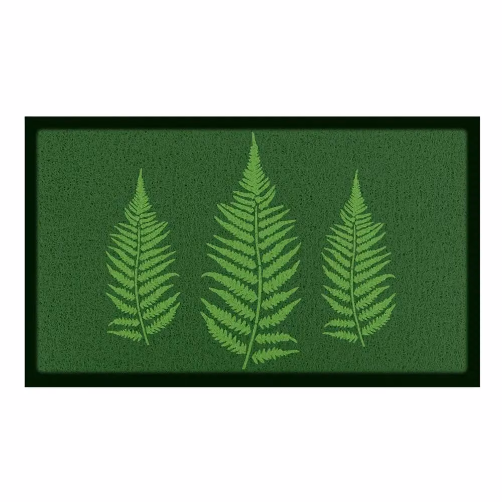 Artsy Mats Green Fern Indoor and Outdoor Doormat, W: 70 cm, D: 40 cm – 2