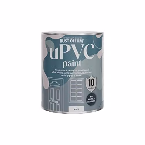Rust-Oleum Water-Based uPVC Door and Window Paint in Matt Silver Sage, 750ml – 2