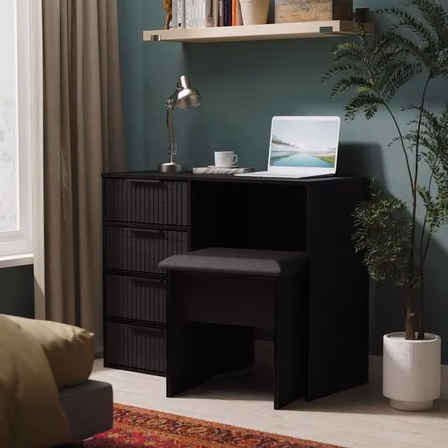 2 U Menai 4 Drawer Vanity in Black