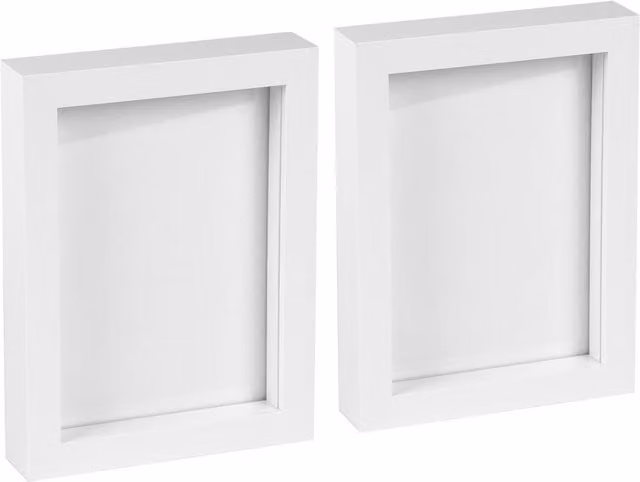 Nicola Spring White 3D Box Photo Frame for Tabletop Display