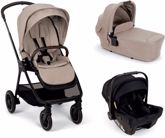 Nuna TRIV Next Urbn Pushchair Bundle with PIPA Urbn Car Seat and LYTL Carrycot, Chateau