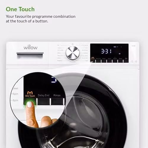 Willow White Front Loader Washing Machine with 1400 Spin and Child Lock – 4