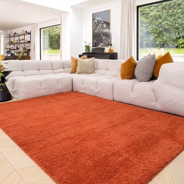 Kukoon Terracotta Washable Machine Woven Premium Shag Rug, W/D/H: 160 x 230 cm – 1