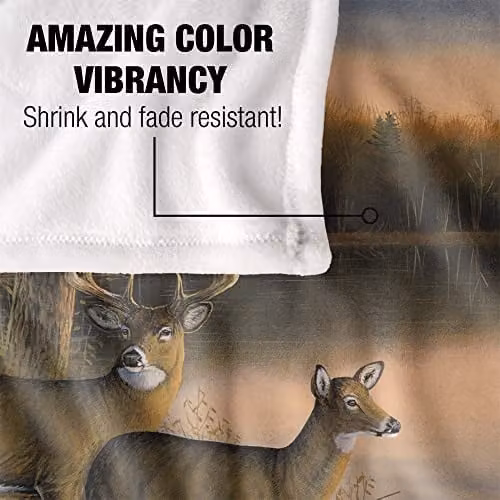 Wild Wings Tranquil Evening 2 Silky Touch Super Soft Fleece Throw Blanket in White, W/D/H: 152 x 127 cm – 3