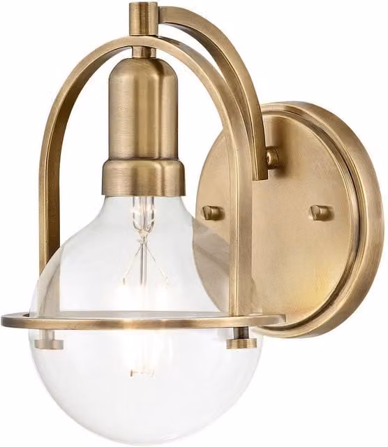 Netlighting Hinkley Somerset Wall Lamp in Heritage Brass and Yellow