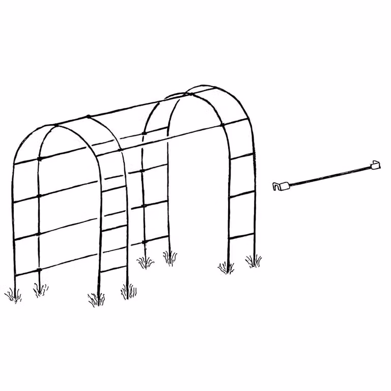 Poppyforge 6 Pack of Steel Joiner Bars for Oregon Arch Tunnel, Black, Length: 76.2 cm