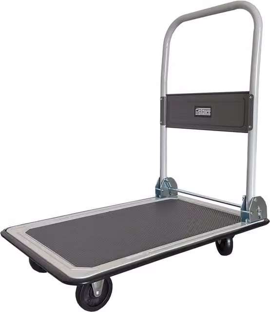 Stakx Heavy Duty Folding Steel Platform Hand Trolley, 150kg Capacity, Grey