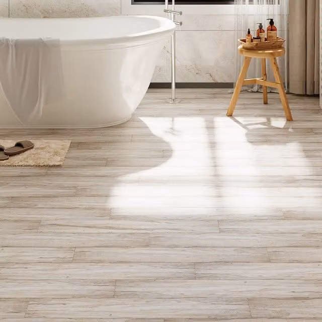 Darphe 36-Piece Self-Adhesive Wood-Look PVC Flooring in Brown and Beige