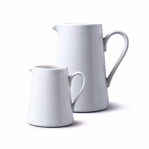WM Bartleet & Sons Ceramic Jug Set of 2 in White – 1