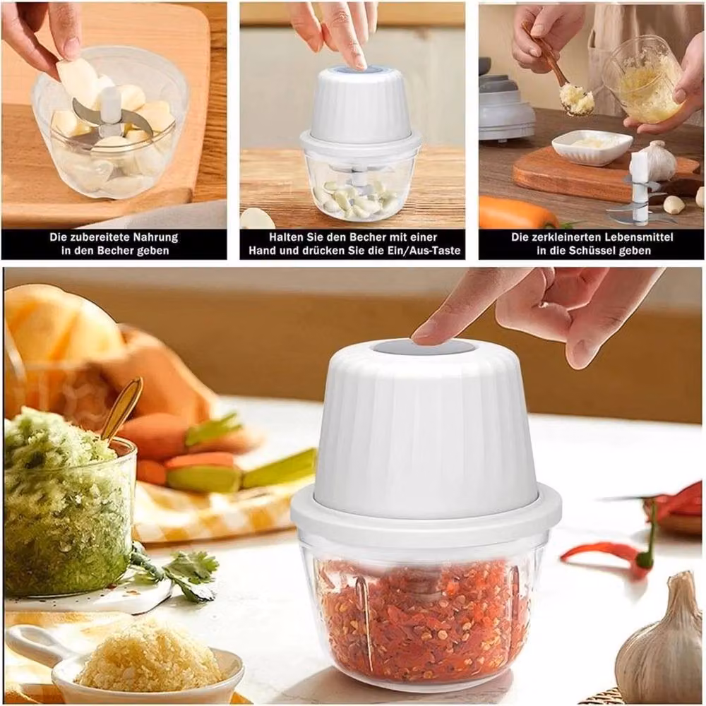 FLAVORA Rechargeable Mini Electric Food Chopper and Blender in White – 2