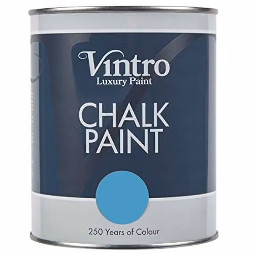 Vintro Trinity Blue Chalk Paint with Ultra Matt Finish, 1 Litre – 1
