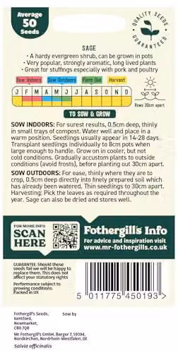 Mr Fothergill's Oh Sow Simple Sage Vegetable Seeds – 2