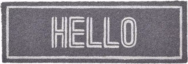 Orsina Filta Hello Coir Doormat in Grey and White – 1