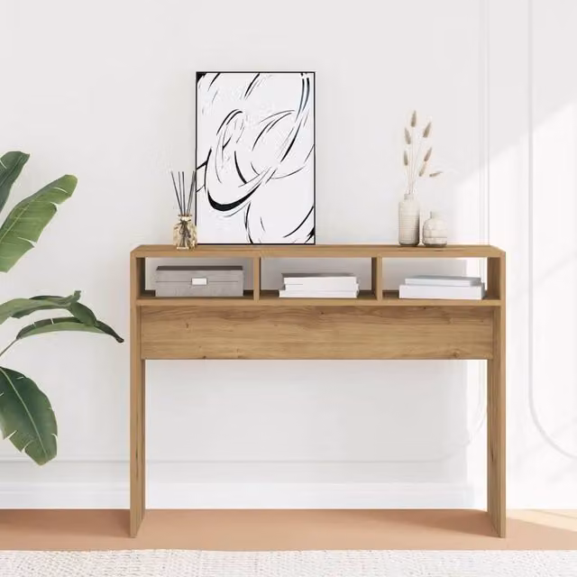 Berkfield Home Artisan Oak Console Table, Brown, W/D/H: 105 x 30 x 80 cm – 1