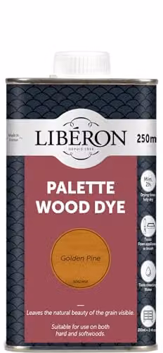 Liberon Palette Water Based Wood Dye in Golden Pine, 250ml – 1