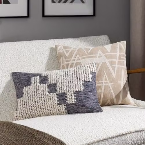 HOEM Himal Woven Knot Cotton Cushion in Dusk Blue, W/D/H: 30 x 50 cm – 5