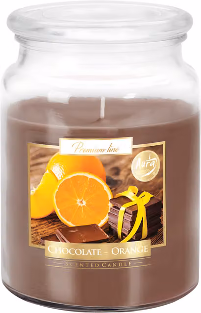 SolaDirect Chocolate and Orange Scented Candle in a Glass Jar, 18oz, 100 Hour Burn Time