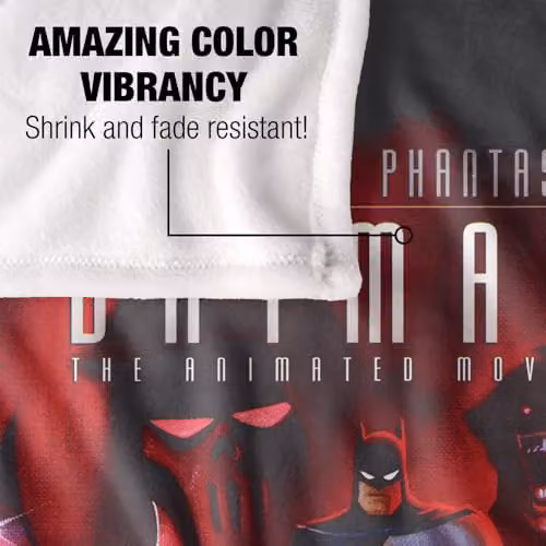 LOGOVISION Batman Phantasm Super Soft Silky Touch Fleece Throw Blanket, Multicolour, W: 91.44 cm x L: 147 cm – 3