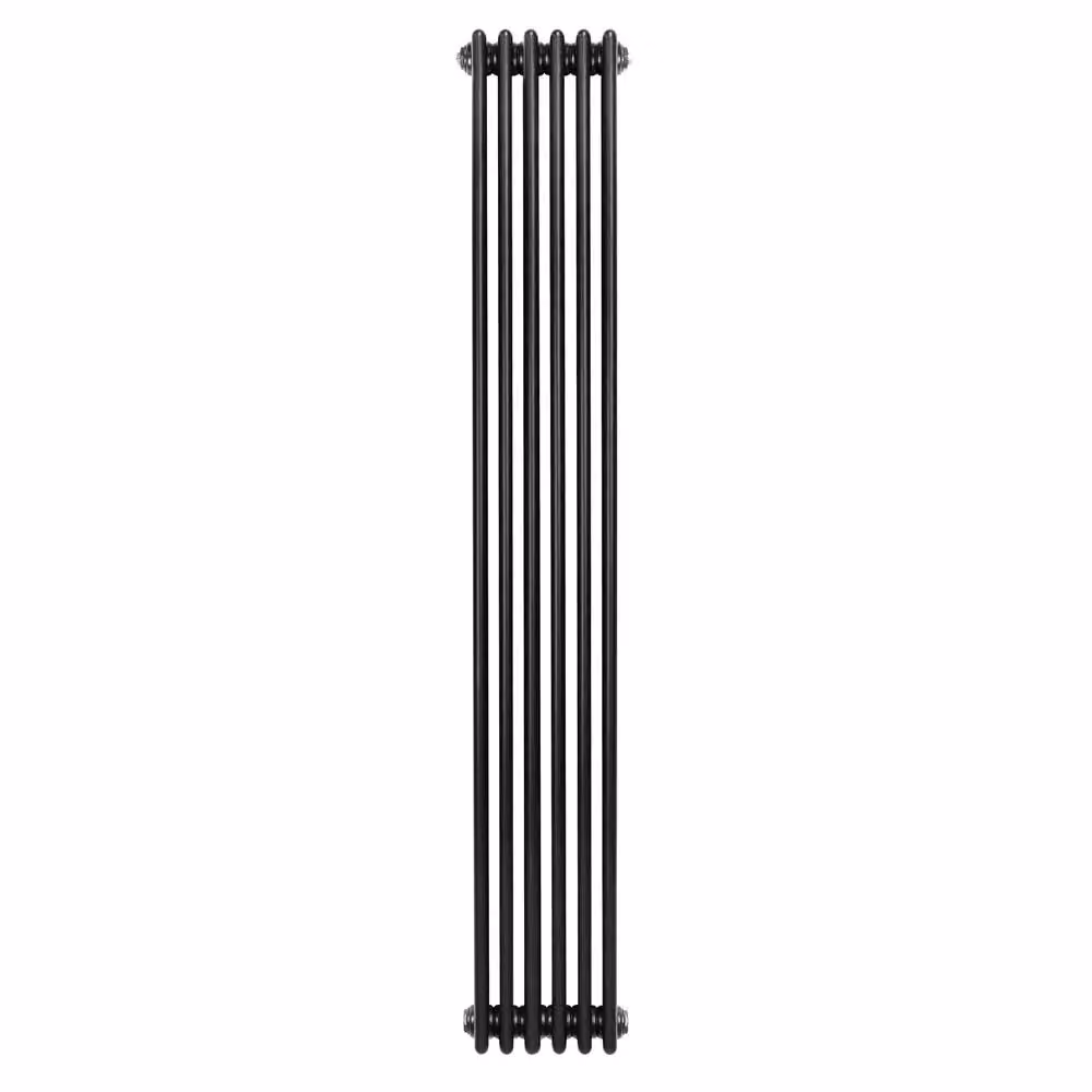 Monstershop Traditional 4 Column Steel Radiator, Black, H 180 cm x W 29 cm x D 2.9 cm – 2