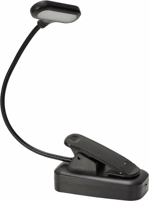 ValueLights Black Rechargeable LED Magnetic Clip-On Book Light