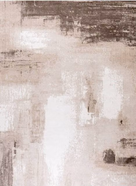 THE RUGS Elaris Stain Resistant Abstract Area Rug in Beige and Ivory, W: 120 cm, D: 170 cm