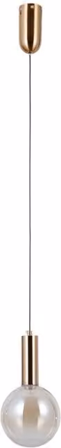 Netlighting Strela Slim Gold Pendant Ceiling Light with Warm White LED Bulb