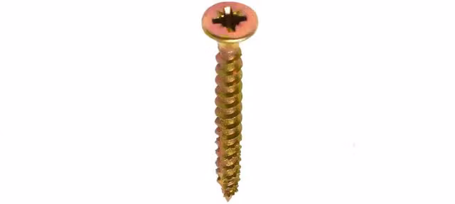 Axel High Performance Yellow Zinc Galvanised Self-Countersinking Wood Screws with Pozidriv Drive, Diameter: 5.0 mm, Length: 80 mm, Tub of 400