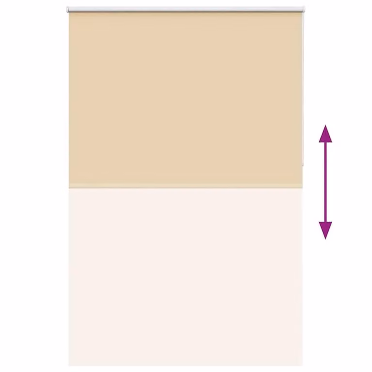 Berkfield Home Blackout Roller Blind in Beige, Thermal Insulating Polyester, W: 165 cm, H: 210 cm