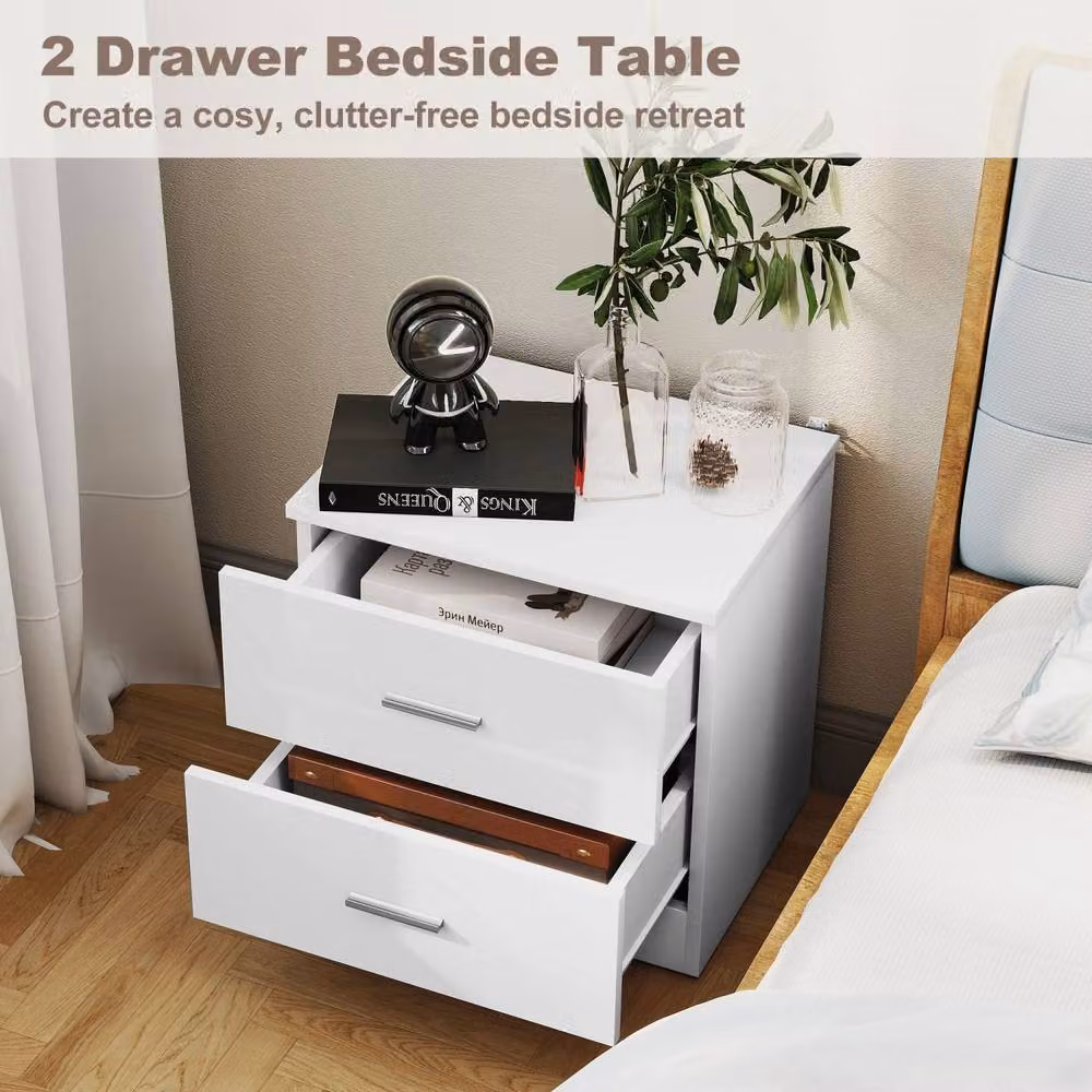 Wyld Haus Belatera 3 Piece High Gloss White Bedroom Furniture Set – 4