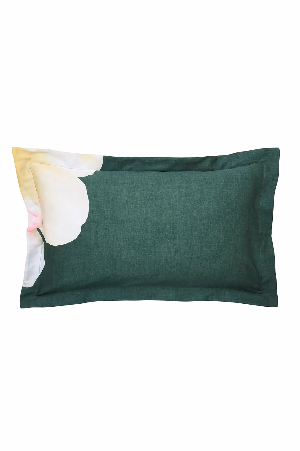 Ted Baker Gardenia Reversible Cotton Mako Satin Floral Duvet Cover and Pillowcase Set in Green and Pink, W: 200 cm x H: 200 cm – 3