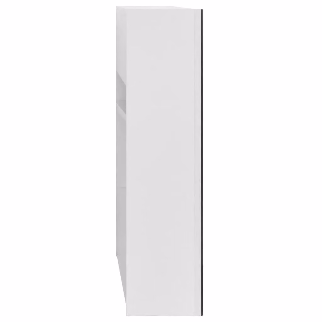 Berkfield Home White Modern Bathroom Mirror Cabinet with Hinged Glass Doors, W/D/H: 80 x 15 x 60 cm – 2