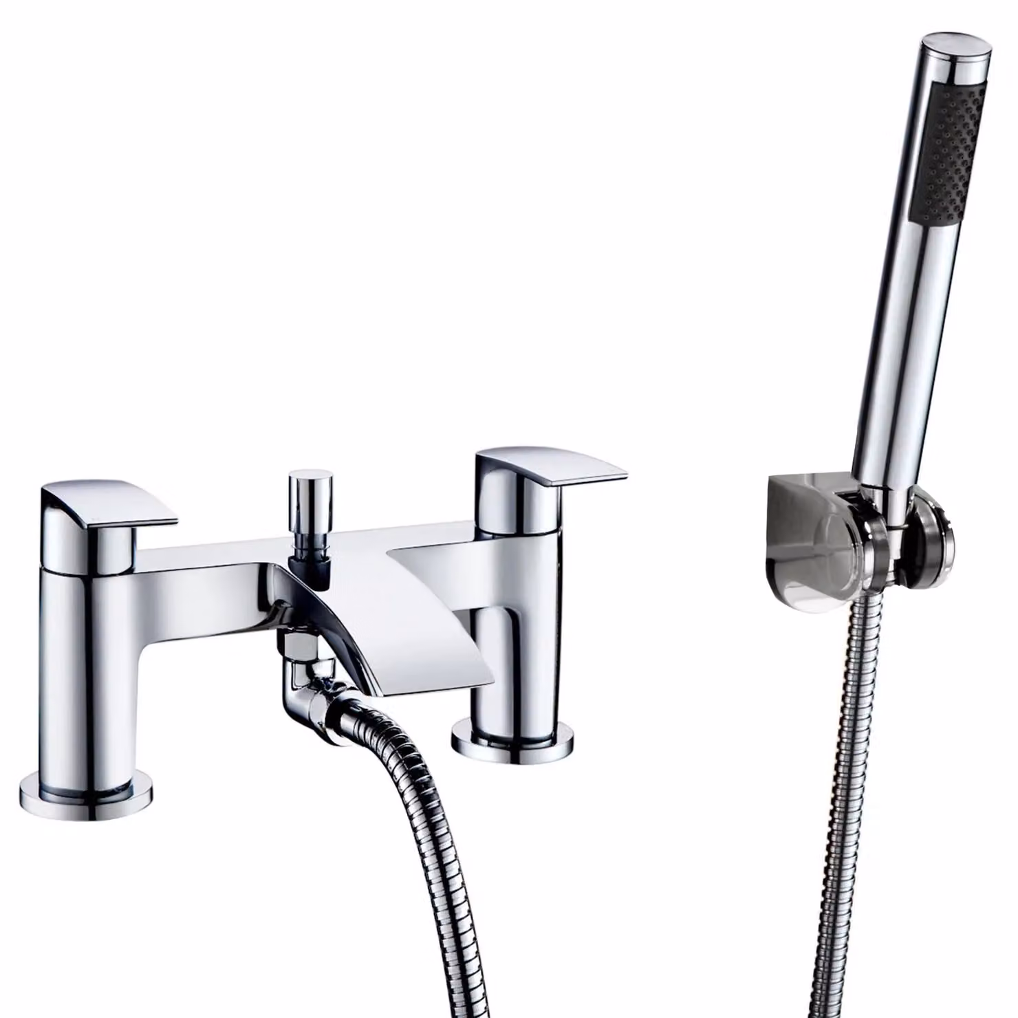 Nes Home Chrome Modern Waterfall Bath Shower Mixer Tap in Silver – 3