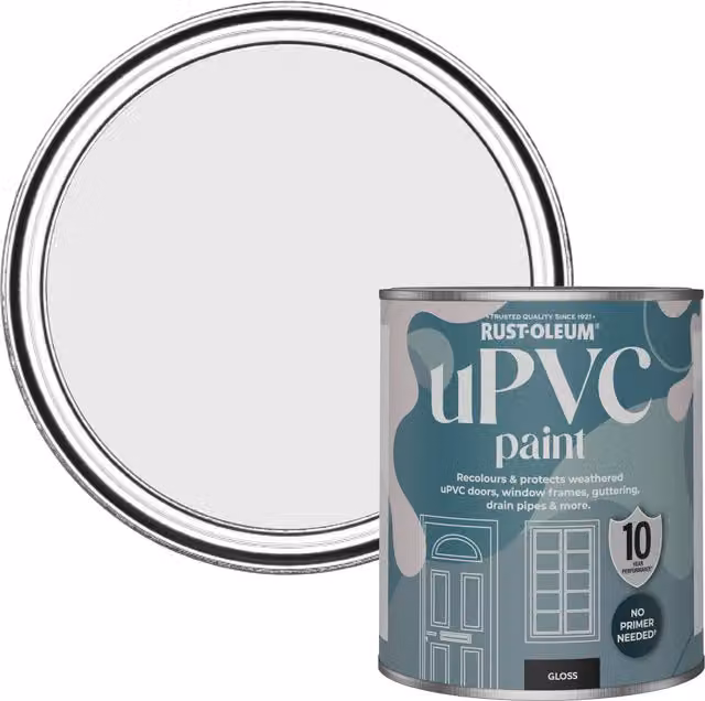 Rust-Oleum UPVC Paint in Gloss Finish, Monaco Mist Grey, 0.75 l